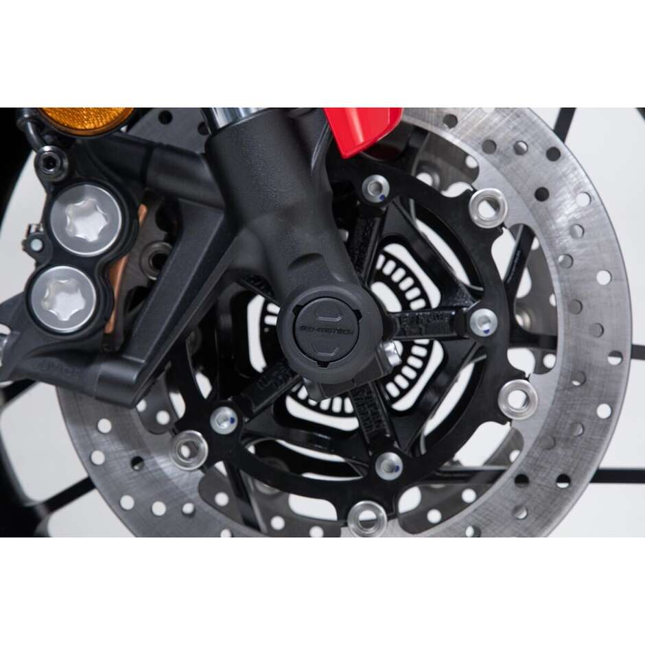 Schwarzer Vorderrad-Achsenschutzsatz STP.06.176.11100/B für Yamaha Tracer 9 / GT (20-)