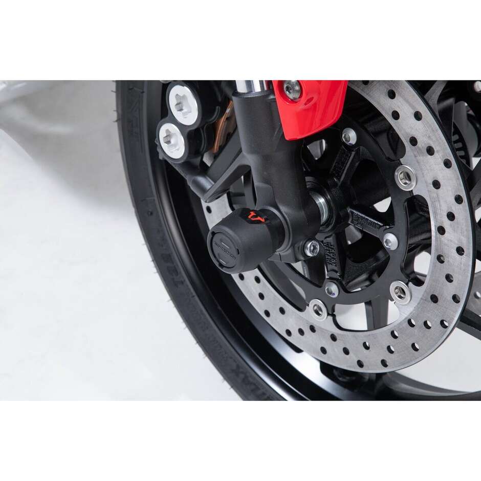 Schwarzer Vorderrad-Achsenschutzsatz STP.06.176.11100/B für Yamaha Tracer 9 / GT (20-)