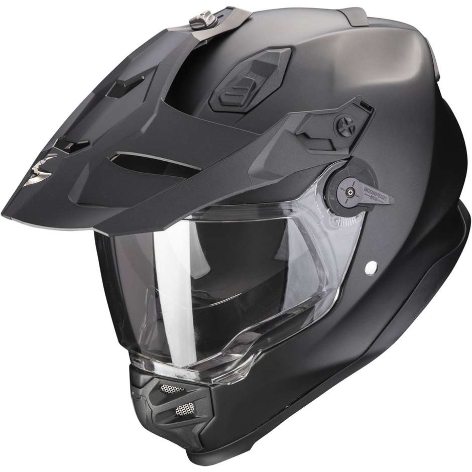 Scorpion ADF 9000 AIR Integral Motorcycle Helmet Matt Pearl Black