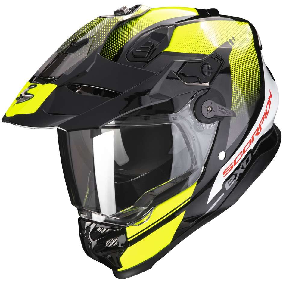 Scorpion ADF 9000 AIR TRAIL Integral Motorcycle Helmet Black Neon Yellow