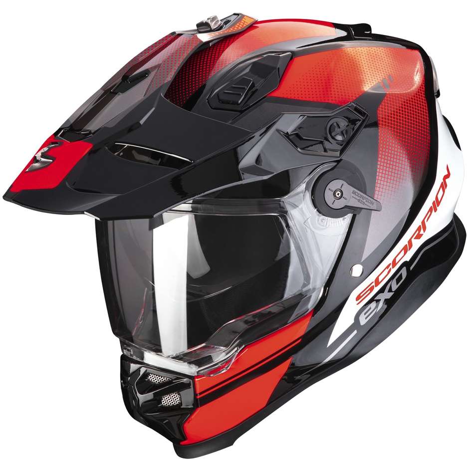 Scorpion ADF 9000 AIR TRAIL Integral Motorcycle Helmet Black Red