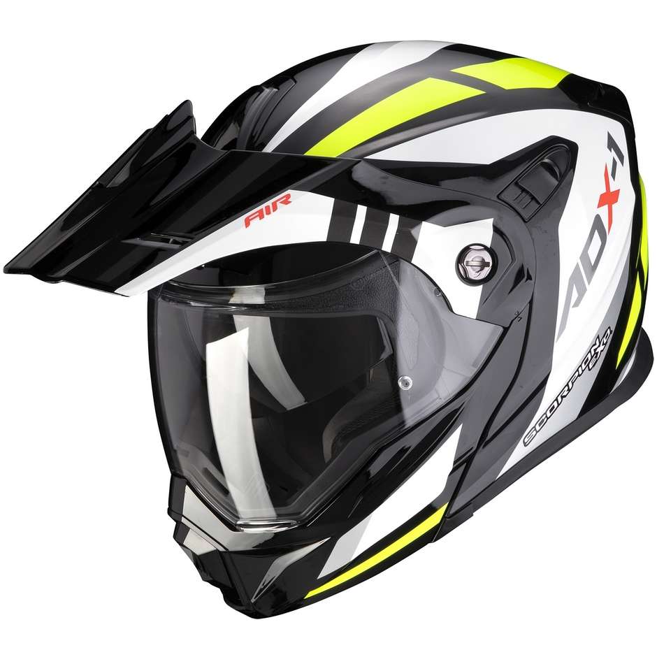 Scorpion ADX-1 FAR Adventure Motorcycle Helmet Black Yellow Fluo