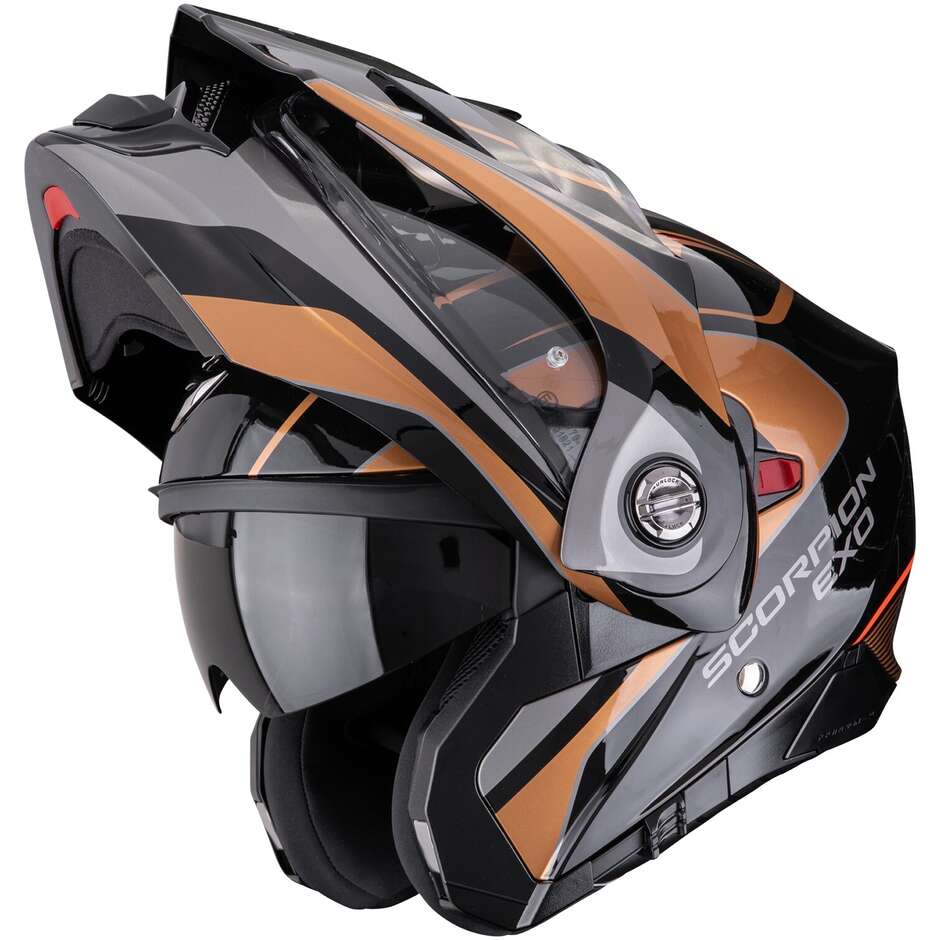 Scorpion ADX-2 KAMPS Schwarzkupfer Adventure P/J Modularer Motorradhelm