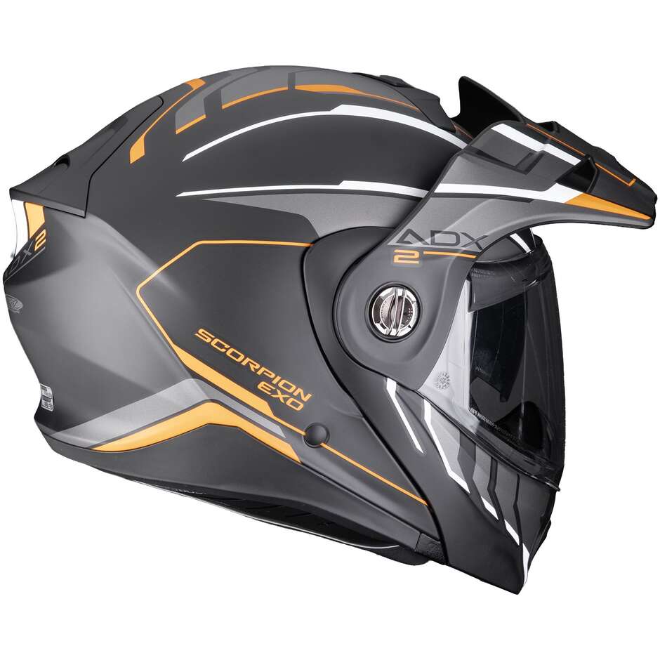 Scorpion ADX-2 WALT Modular Adventure Motorcycle Helmet P/J Matte Black Orange