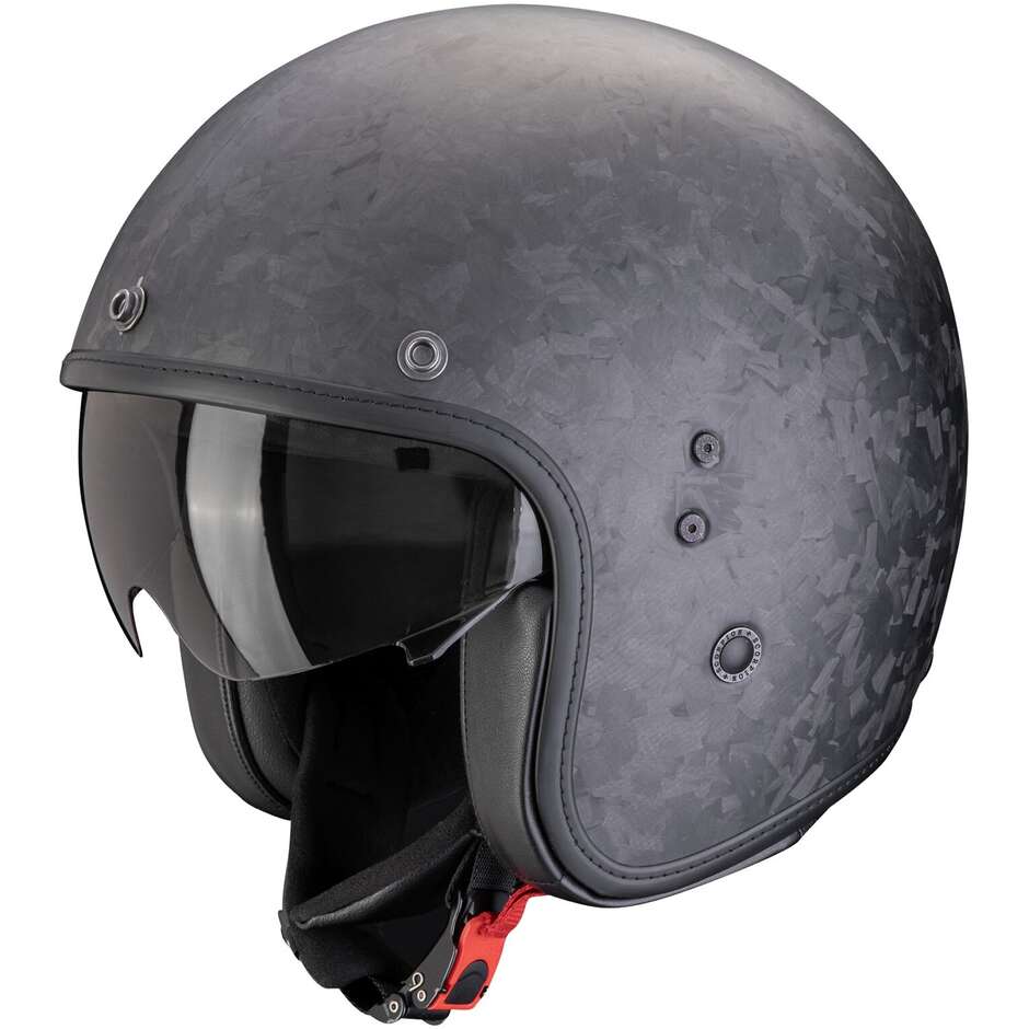 Scorpion Custom Jet Motorcycle Helmet BELFAST CARBON EVO ONYX Black