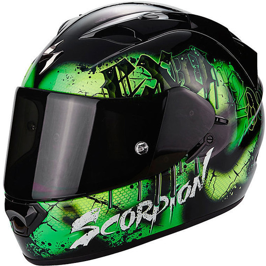 Scorpion Exo-1200 Air Tenebris Integral Motorradhelm Grün Schwarz