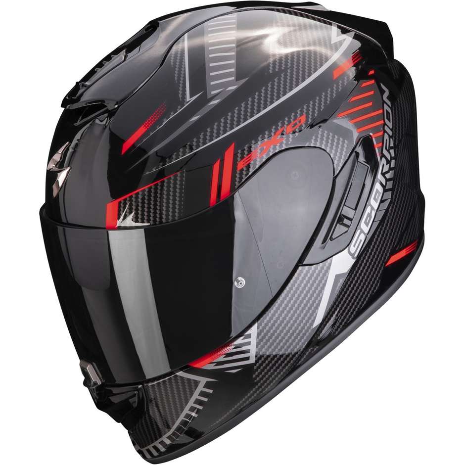 Scorpion EXO-1400 EVO AIR SHELL Integral Motorcycle Helmet Black Red