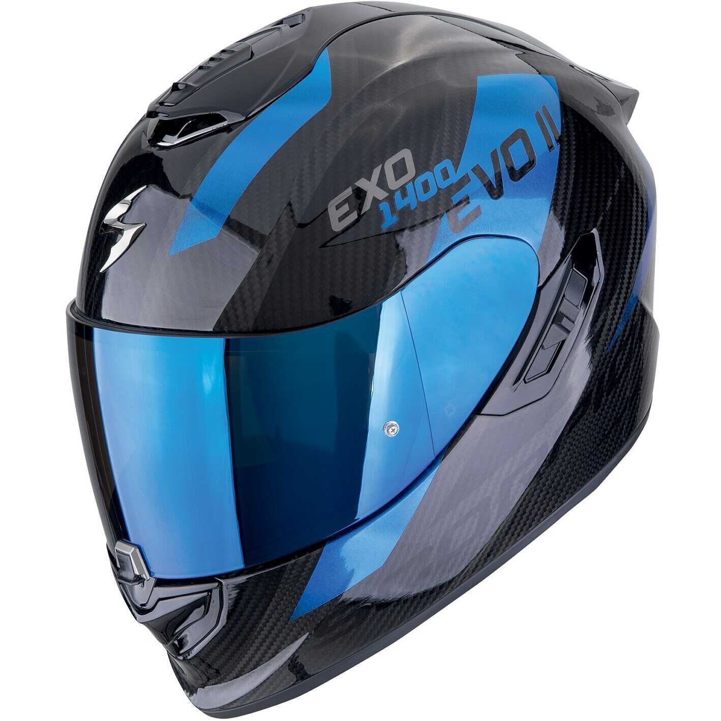 black and blue scorpion exo helmet large EXO-490 NOVA Motorcycle Helmet, Black-Blue, Black/Blue, XL and versatile features SCORPION EXO-R1 Evo Air Gaz