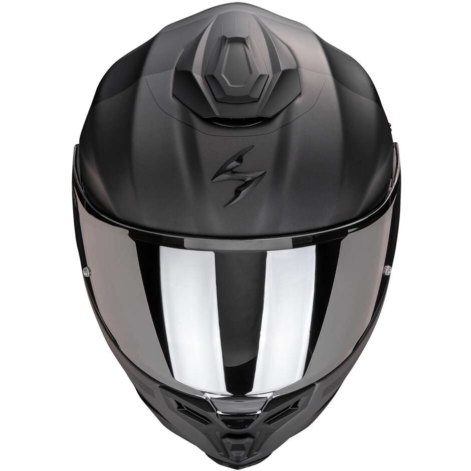 Scorpion EXO-1500 AIR DUAL Integralhelm für Motorrad, Mattsilber, Schwarz, Rot