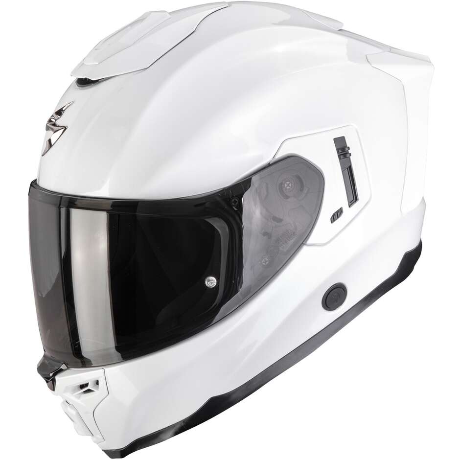Scorpion EXO-1500 AIR SOLID Integralhelm für Motorradfahrer, Perlweiß