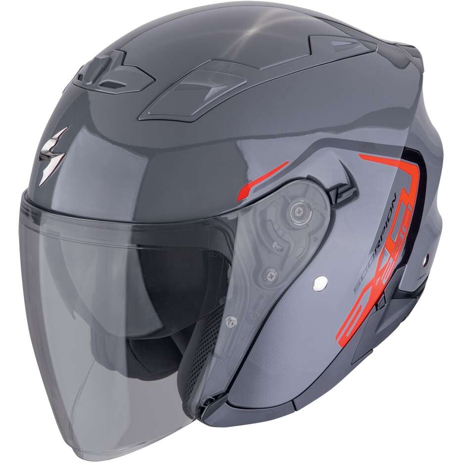 Scorpion EXO-230 CIT-E Jet Motorcycle Helmet Grey Red