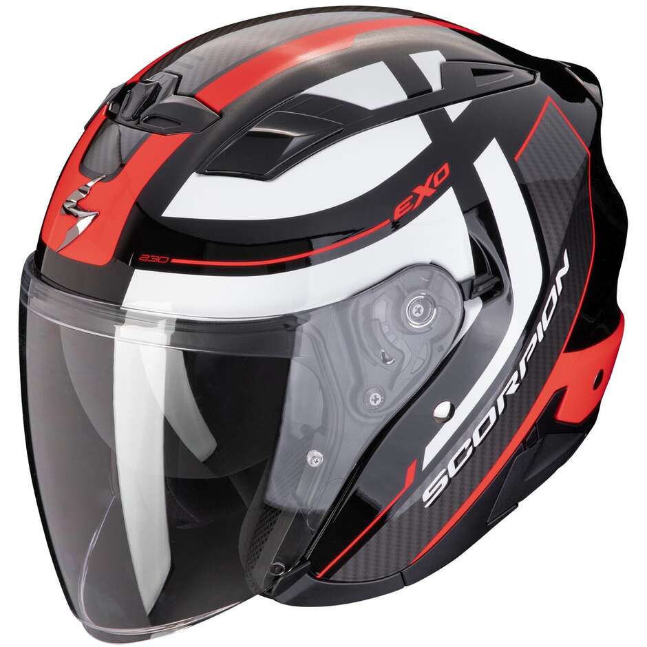 Scorpion EXO 230 PUL Jet Motorcycle Helmet Black Red