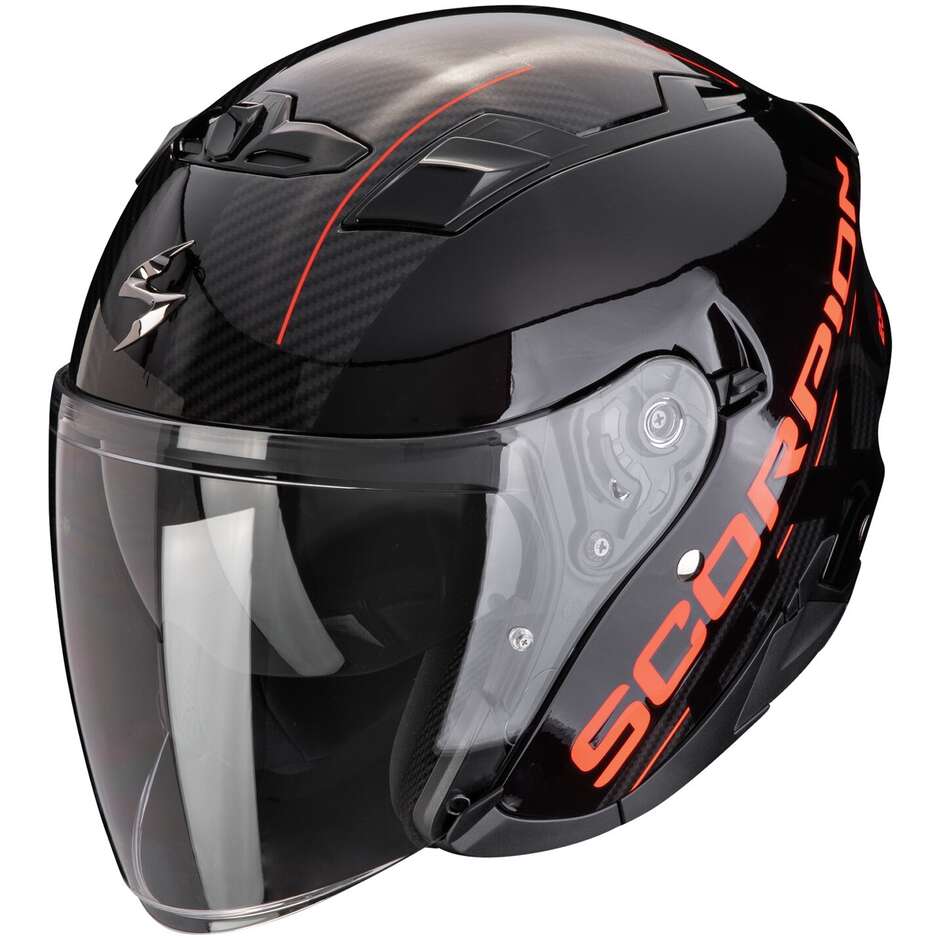 Scorpion EXO 230 QR Black Red Motorcycle Jet Helmet
