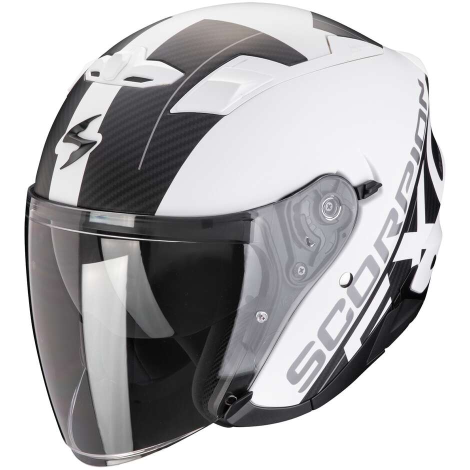 Scorpion EXO 230 QR Matt White Black Motorcycle Helmet
