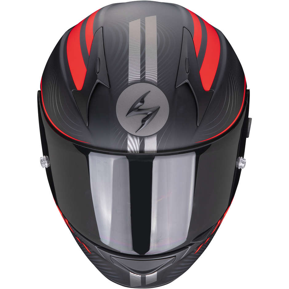 Scorpion EXO-390 STING Integral Motorcycle Helmet Matte Black Red