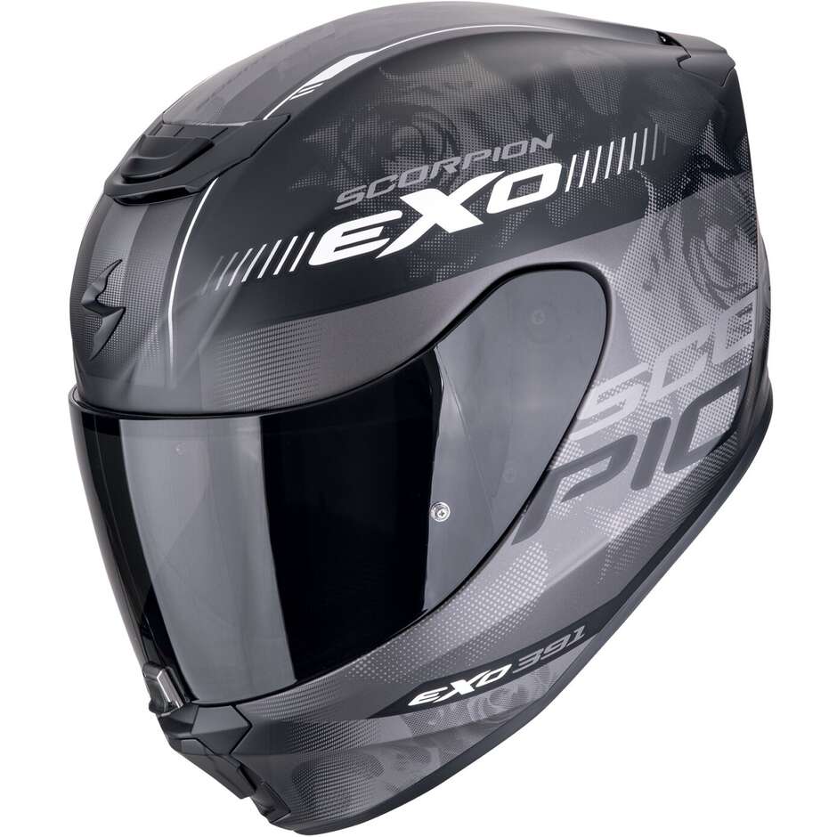 Scorpion EXO-391 AVA Full Face Motorcycle Helmet Matt Black Silver