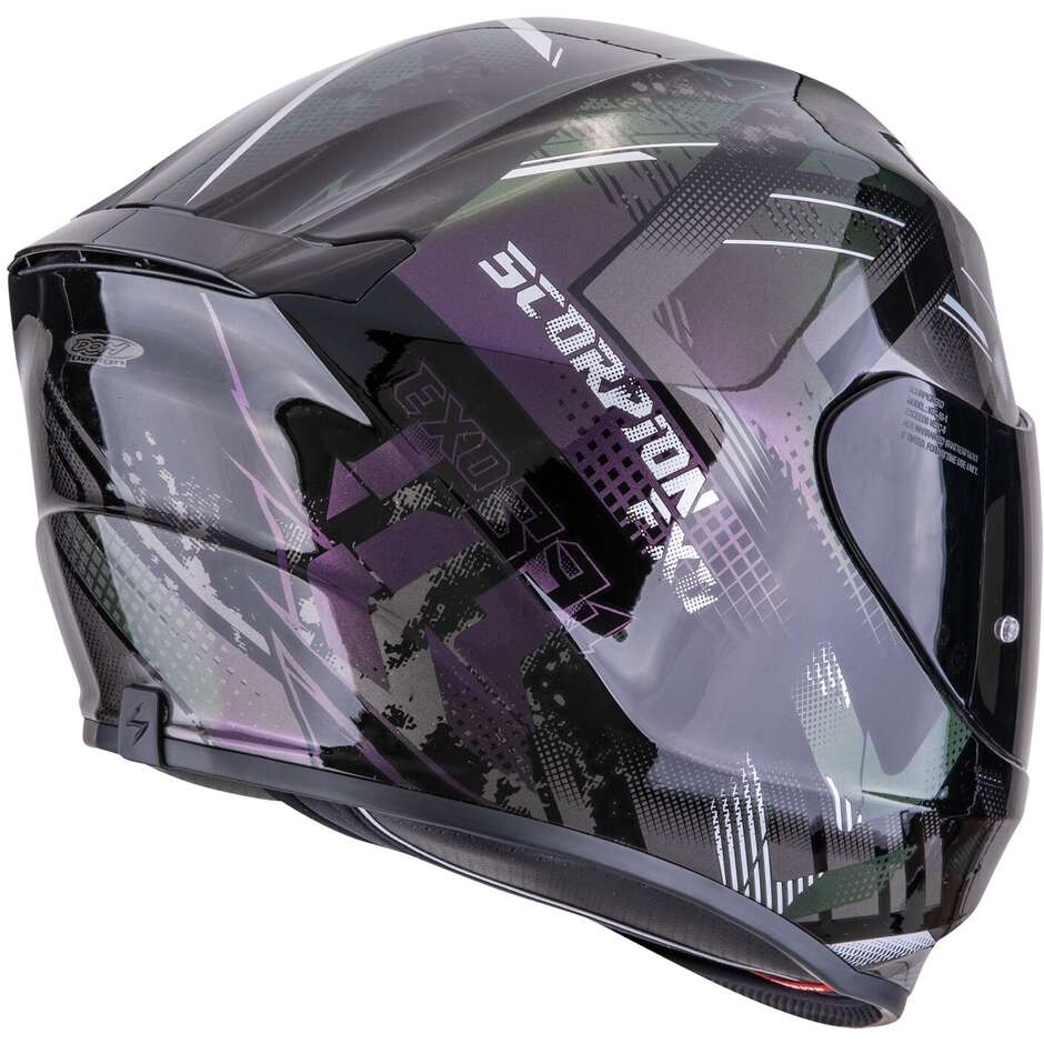 Scorpion EXO-391 CLUTTER Full Face Motorcycle Helmet Black Camaleon