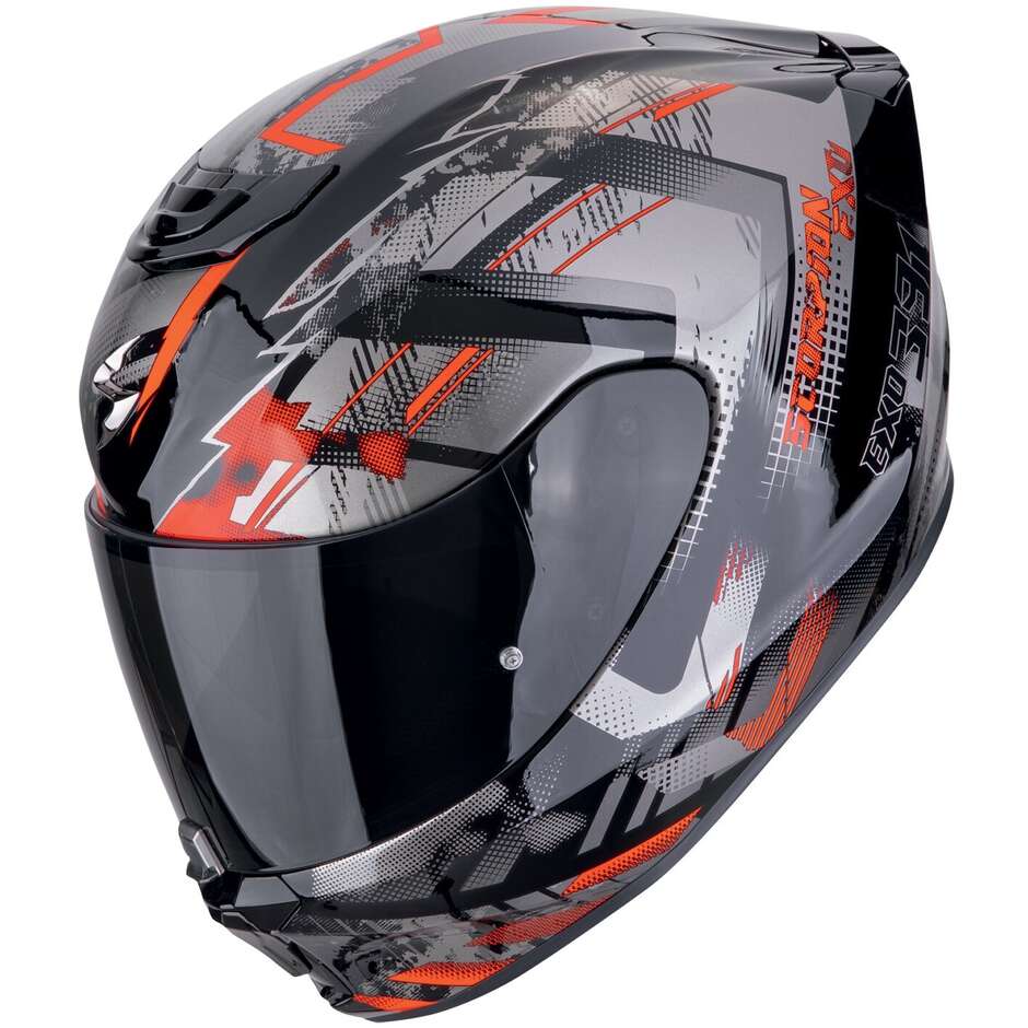 Scorpion EXO-391 CLUTTER Full Face Motorcycle Helmet Black Red