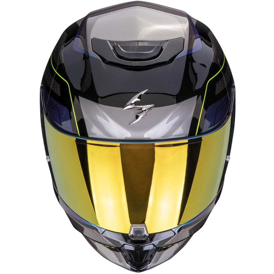 Scorpion EXO-391 LEO Integralhelm Motorrad Schwarz Blau