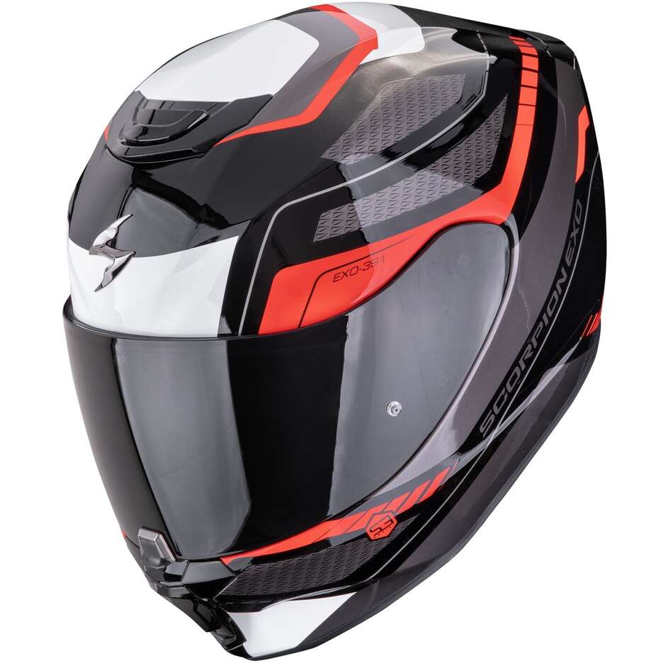 Scorpion EXO-391 LEO Integralhelm Motorrad Schwarz Rot