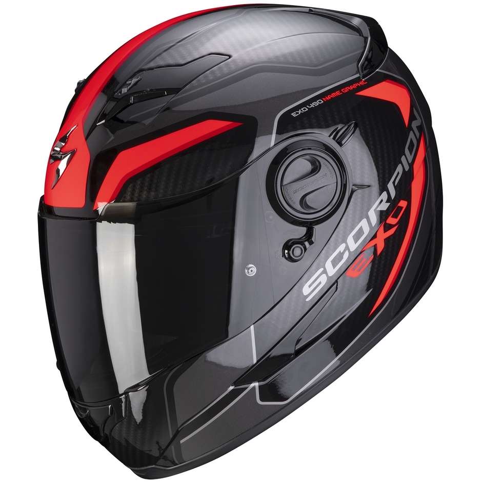 Scorpion EXO-490 SUPERNOVA Integral Motorcycle Helmet Black Red