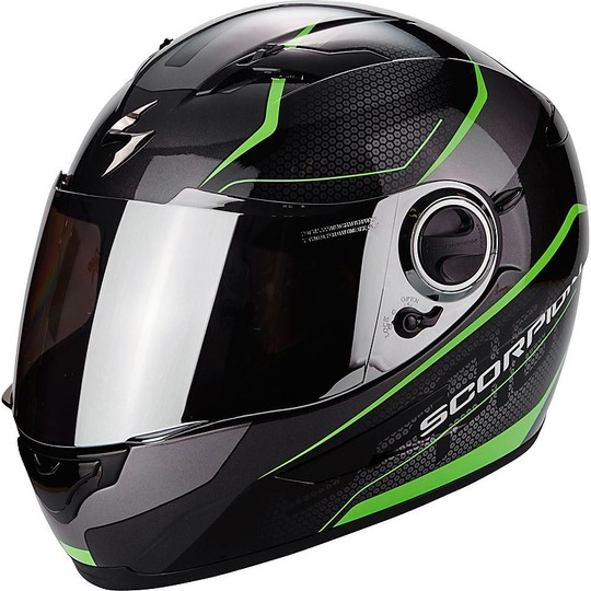 Scorpion Exo-490 Vision Black Green Integral Helmet
