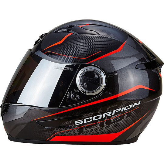 Scorpion Exo-490 Vision Black Neon Red Moto Helmet