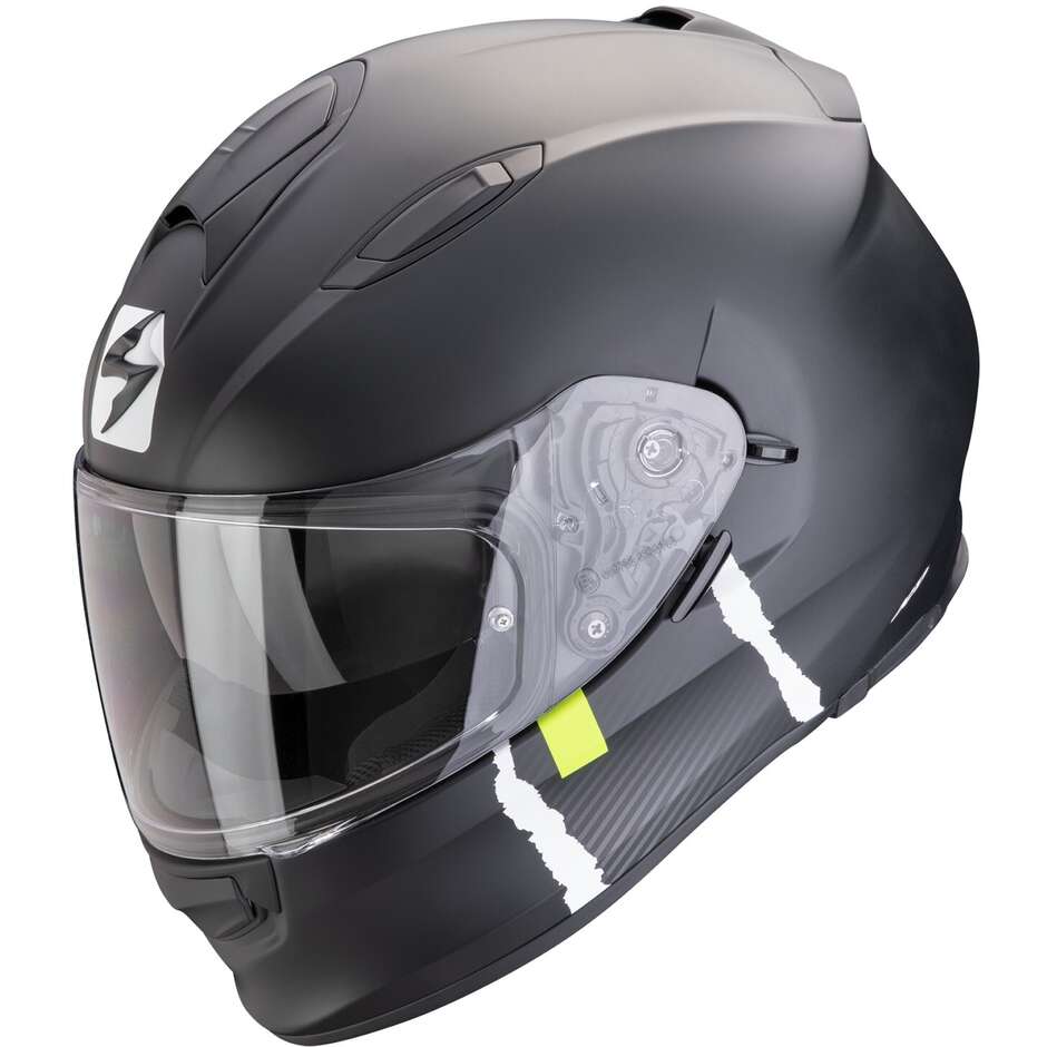 Scorpion EXO 491 CODE Full Face Motorcycle Helmet Black Silver