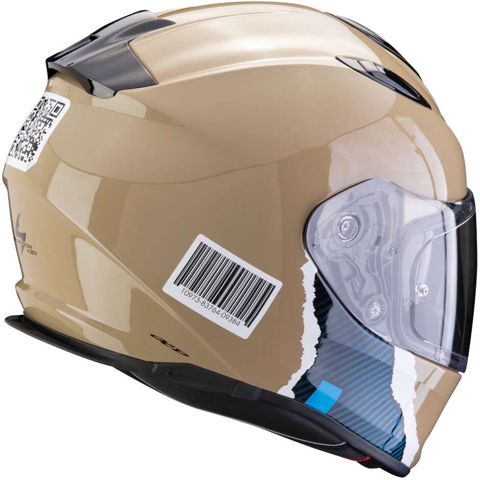 Scorpion EXO 491 CODE Sand Blue Integral Motorcycle Helmet