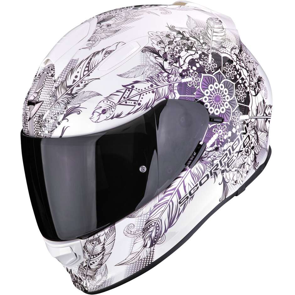 Scorpion EXO-491 DREAM Integralhelm für Motorradfahrer, weißes Chamäleon