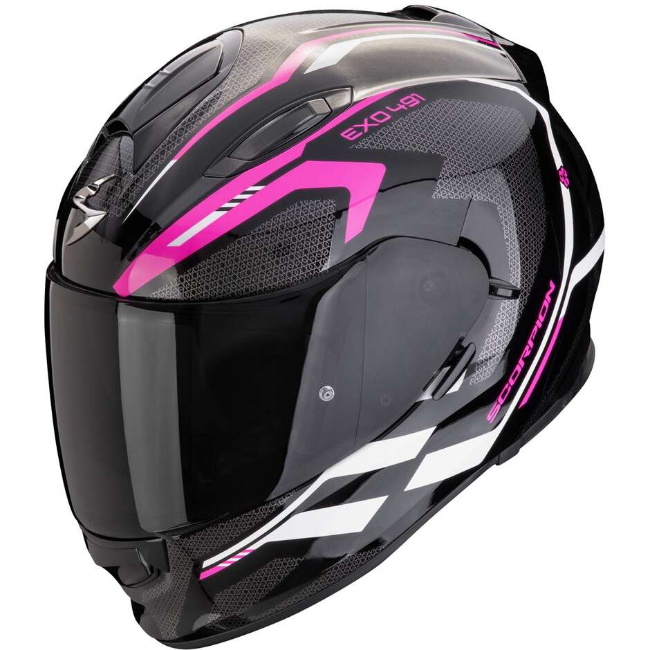 Scorpion EXO 491 KRIPTA Full Face Motorcycle Helmet Black Pink White