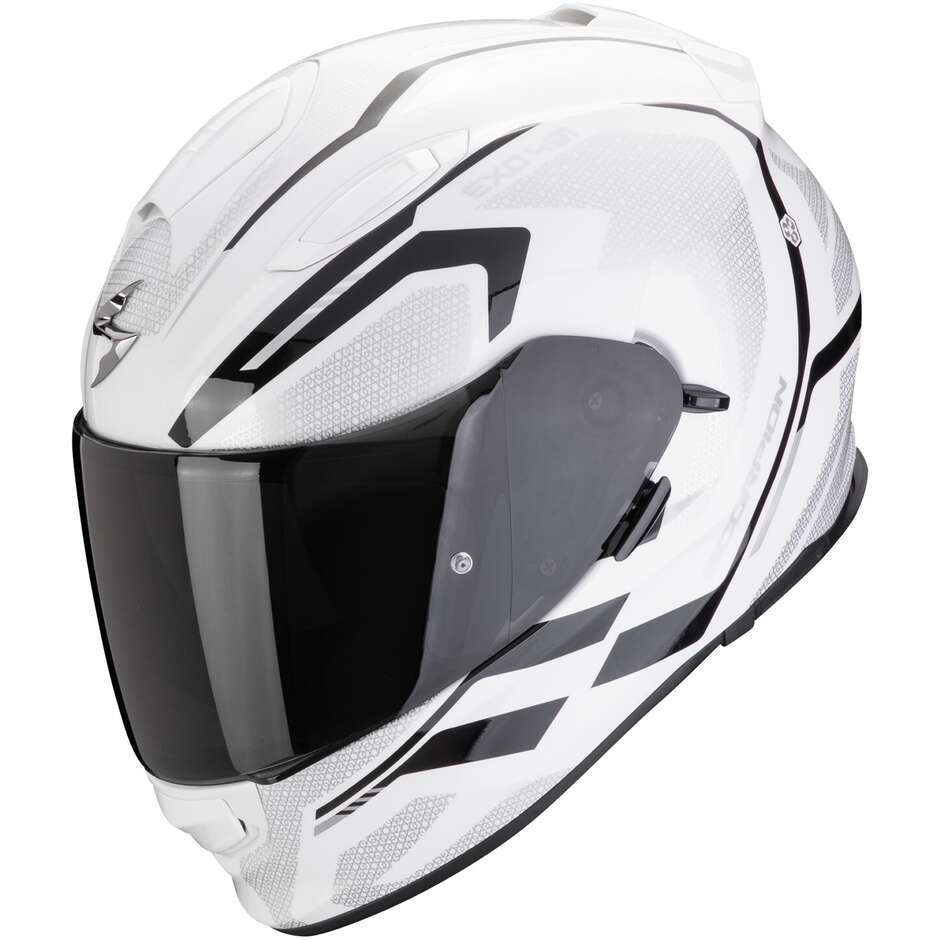 Scorpion EXO 491 KRIPTA Full Face Motorcycle Helmet White Black