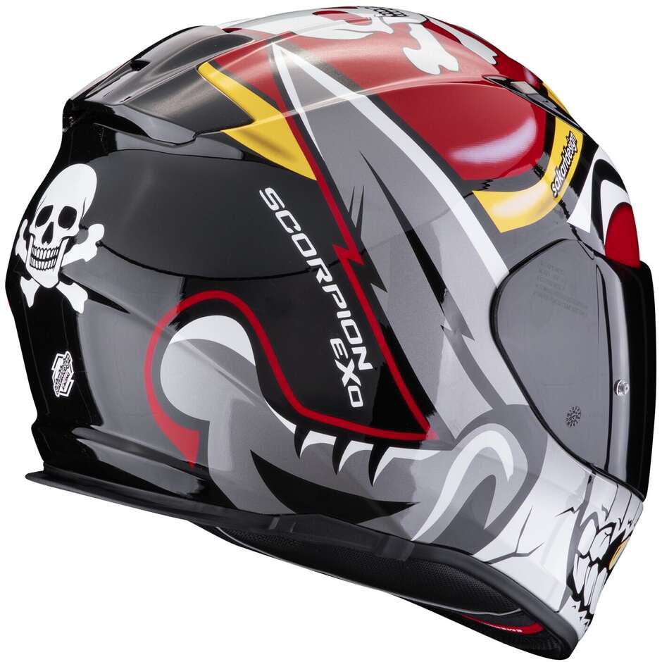 Scorpion EXO 491 PIRATE Red Full Face Motorcycle Helmet