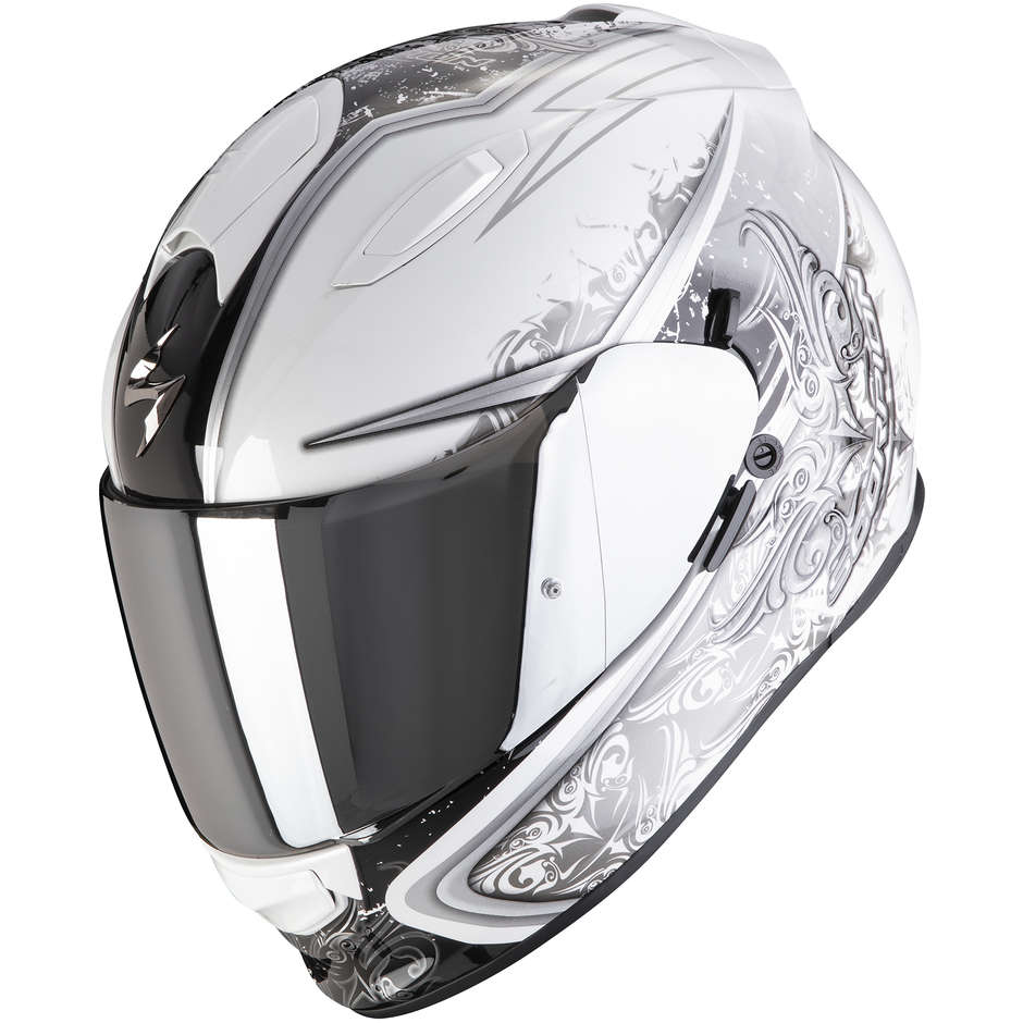 Scorpion EXO-491 RUN Integral Motorcycle Helmet White Black