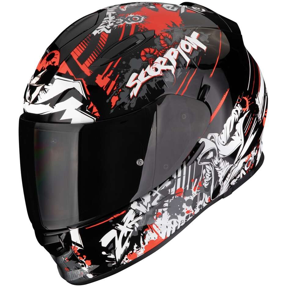 Scorpion EXO-491 SPECTOR Full Face Motorcycle Helmet Black Red