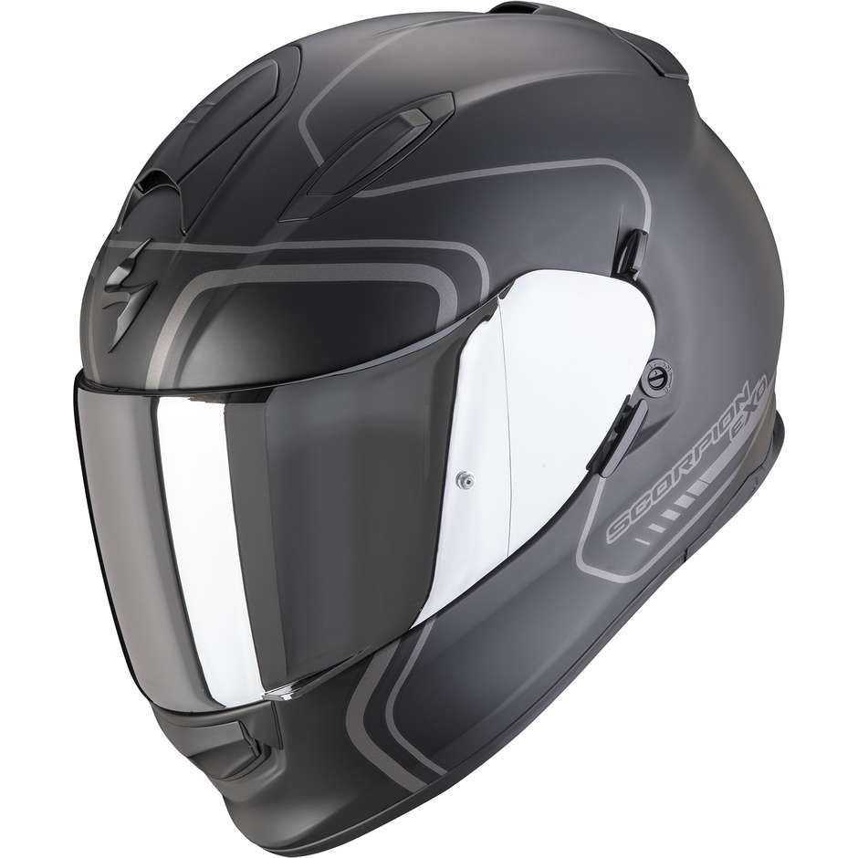 Scorpion EXO-491 WEST Integral Motorcycle Helmet Matte Black Silver