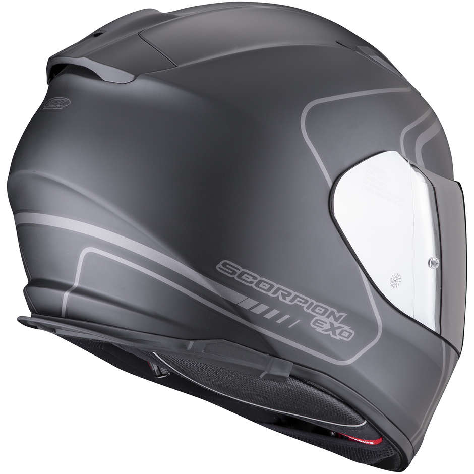 Scorpion EXO-491 WEST Integral Motorcycle Helmet Matte Black Silver