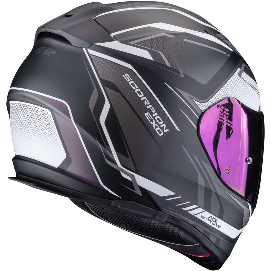 Scorpion EXO-491 ZUMO Full Face Motorcycle Helmet, Matte Black, Iridescent