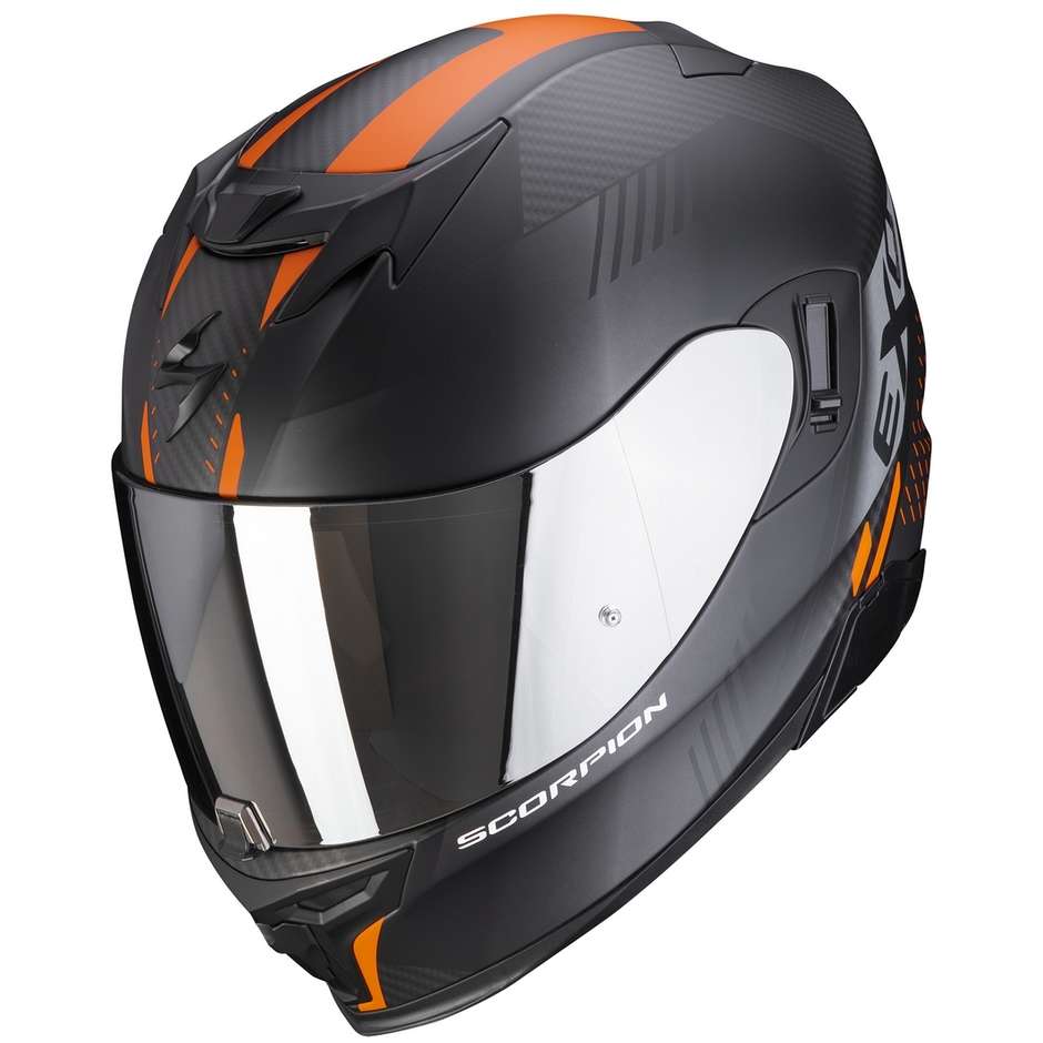Scorpion EXO-520 AIR LATEN Integral Motorcycle Helmet Matte Black Orange
