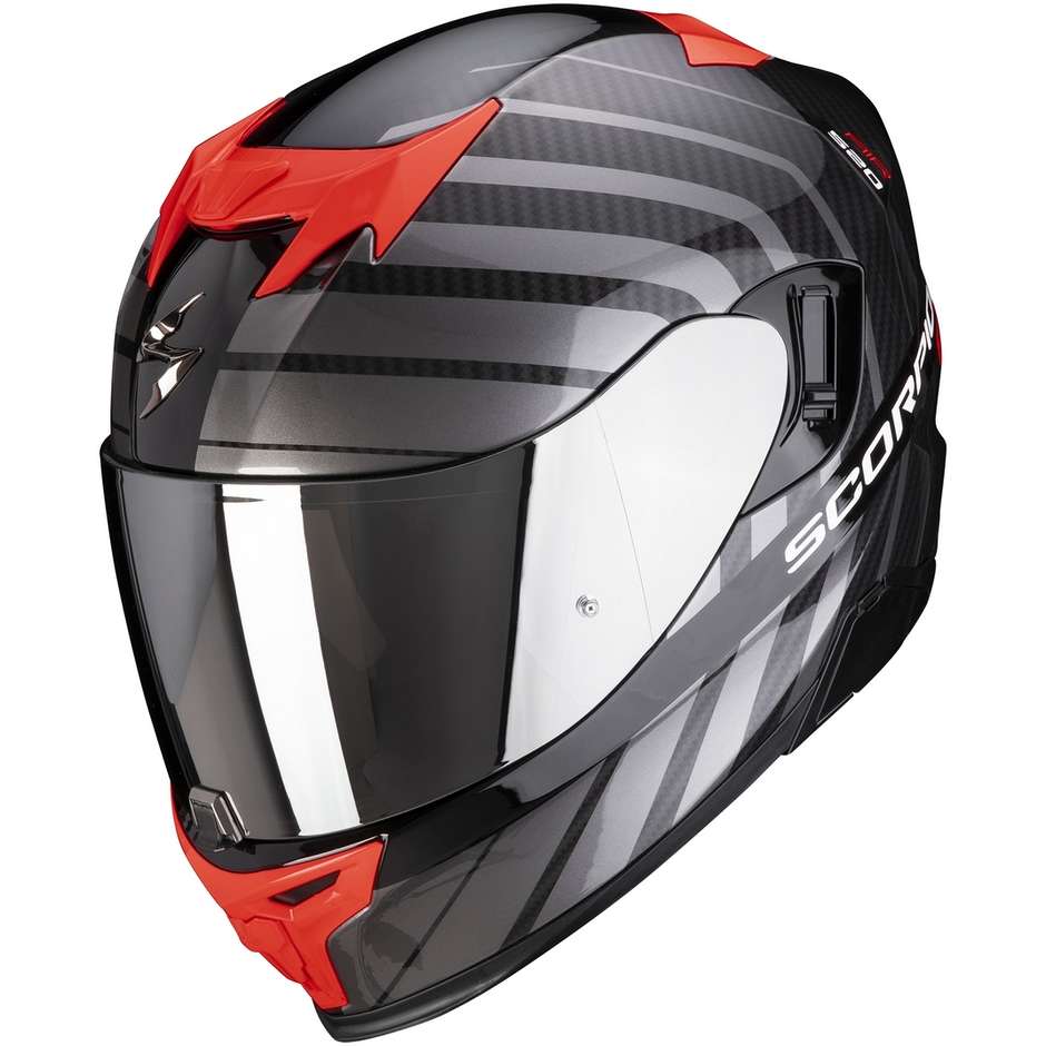 Scorpion EXO-520 AIR SHADE Integral Motorcycle Helmet Black Red