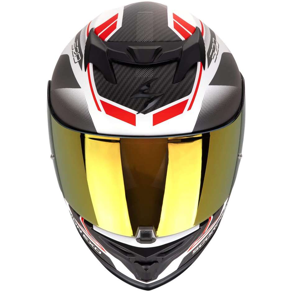 Scorpion EXO 520 EVO AIR LENA Full Face Motorcycle Helmet Matt White Red
