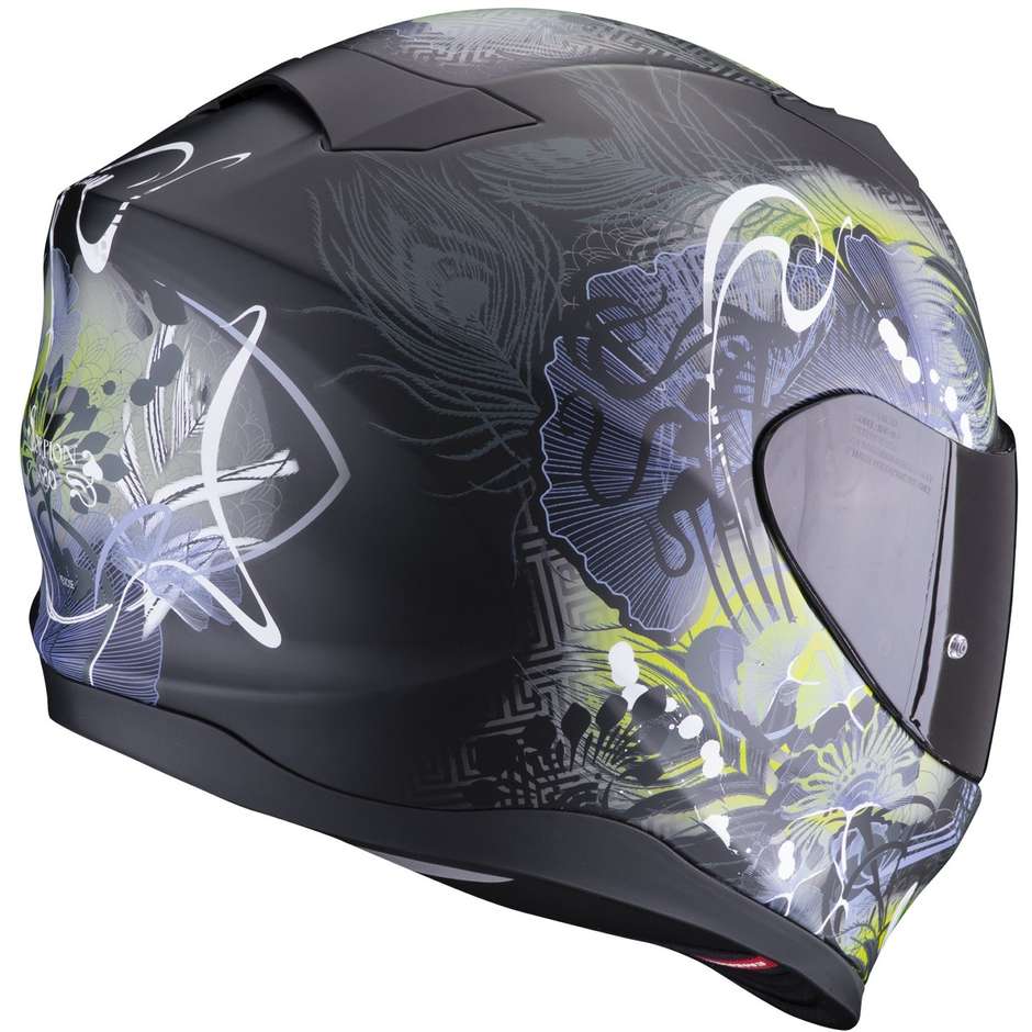 Scorpion EXO-520 EVO AIR MELROSE Integral Motorcycle Helmet Matt Black Yellow