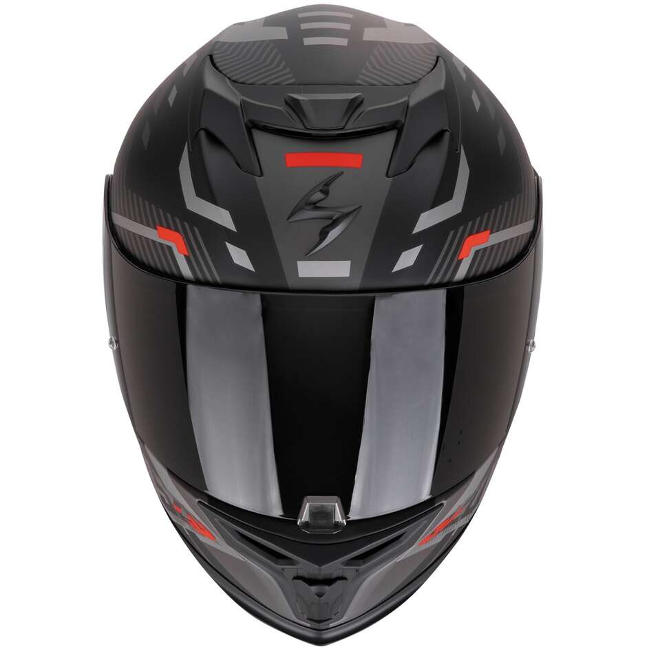 Scorpion EXO-520 EVO AIR RANKA Full Face Motorcycle Helmet Matt Black Silver Red