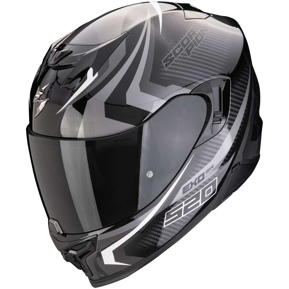 Scorpion EXO 520 EVO AIR TERRA Full Face Motorcycle Helmet Black Silver White