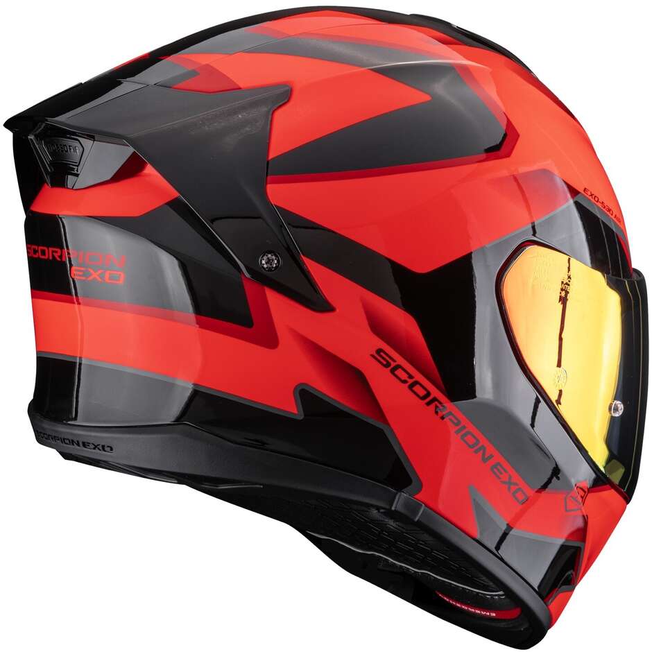 Scorpion EXO-530 AIR CLIP Full Face Motorcycle Helmet Red Black