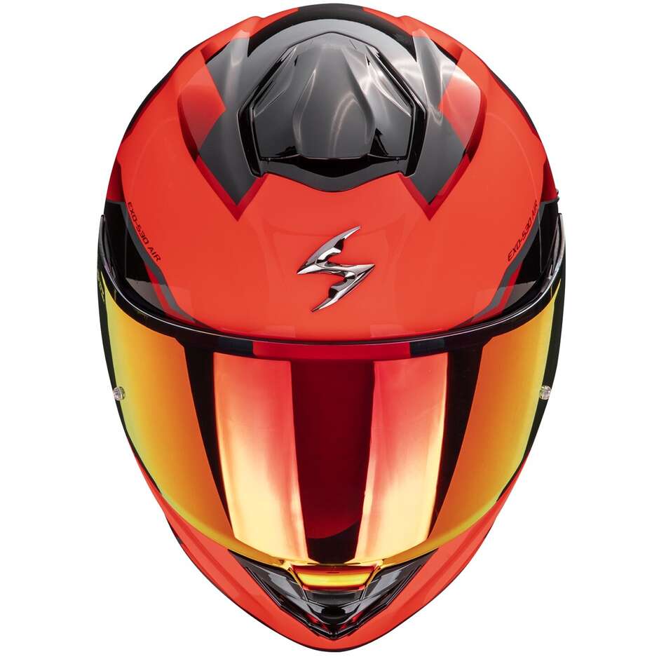 Scorpion EXO-530 AIR CLIP Full Face Motorcycle Helmet Red Black