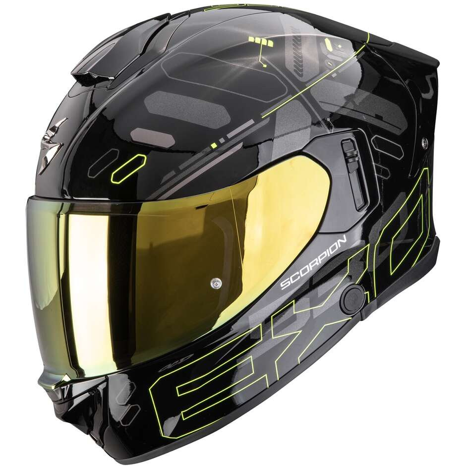 Scorpion EXO-530 AIR FOND Integralhelm Motorrad Schwarz Neongelb