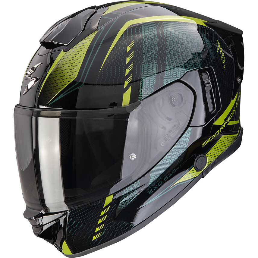 Scorpion EXO-530 AIR THERAS Full Face Motorcycle Helmet Black Green