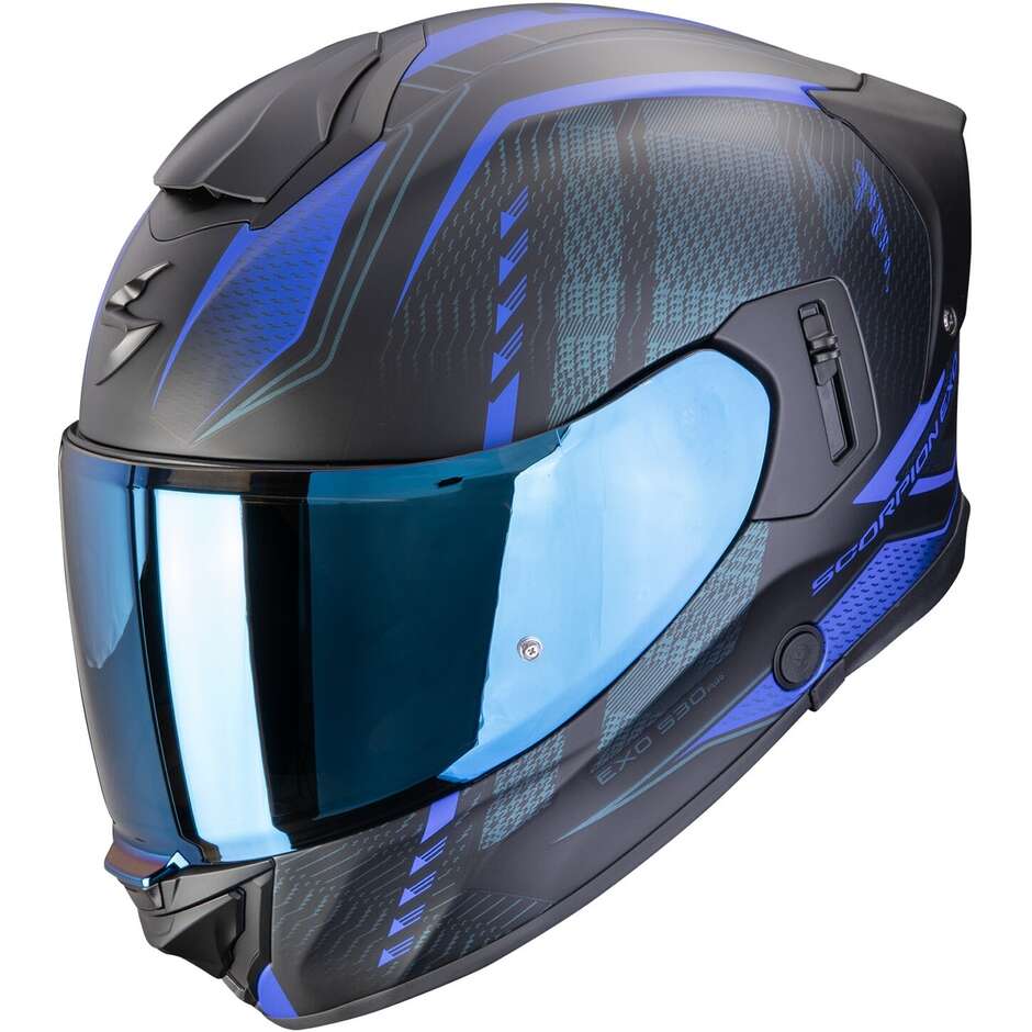 Scorpion EXO-530 AIR THERAS Integralhelm für Motorrad, mattschwarz/blau