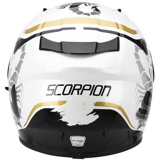 Scorpion Exo-710 Air Cerberus Integral Motorradhelm Weiß schwarz Gold